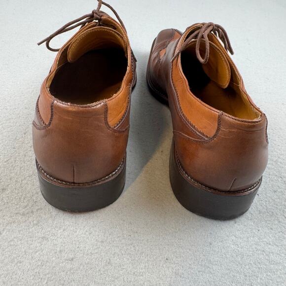 Johnston & Murphy Oxford Derby Shoes Mens 9.5M Brown Two-Tone Split Toe Leather main image 12